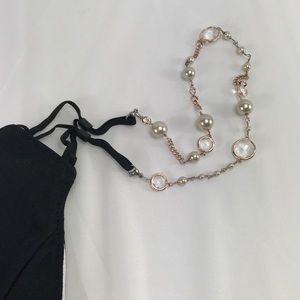 Face Mask faux pearl chain holder